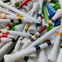 Tees de golf en bois multicolores HOFA de 70 mm en stock, avec logo personnalisé, modèle De4d3, fabriqués par l'usine d'origine du Jiangxi