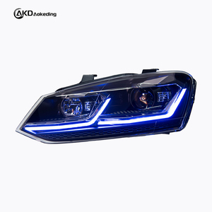 Conjunto de faros LED modificados AKD para VW Polo 2011-2018 con lente de proyector dual L y luz diurna DRL con señal de giro. - Product Image 2