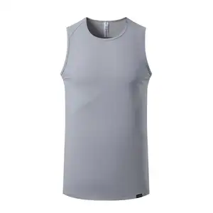 Custom Logo Breathable Quick Dry Sleeveless T Shirt Plus Size Muscle Fitness Gym Tank Top Men Sport Vest