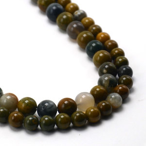 Bestone Cuentas sueltas Cuentas de piedra Cuentas redondas Ocean Jasper para hacer joyas DIY Diseños creativos - Product Image 5