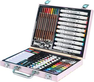 Nouvel ensemble de papeterie scolaire, kit de dessin, kit d'art pour artistes, ensemble de peinture avec des matériaux écologiques, boîte cadeau pour enfants, cadeaux de Noël - Product Image 5