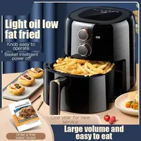 Friteuse à air électrique intelligente sans huile, 4,2 L, en acier inoxydable, avec écran tactile numérique, prise US, pour la maison