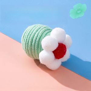 Juguete Mordedor de Cuerda de Algodón Natural Ecológico, Palo de Autoalivio para Gatos y Gatitos, <span class=keywords><strong>Pelota</strong></span> Masticable para <span class=keywords><strong>Perros</strong></span> Hecha de Materiales Orgánicos - Product Image 4