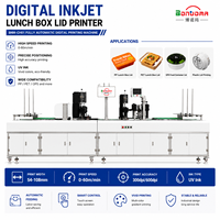 Imprimante jet d'encre haute résolution pour couvercles de boîtes à lunch à alimentation automatique, kit de ligne pour usine de fabrication de couvercles de contenants jetables
