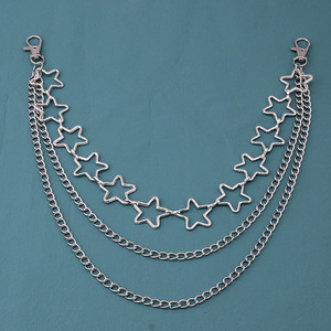 Star Waist <b>Chain</b> Zinc Alloy Multi Layer Hip Hop Fashion Body <b>Chain</b> Daily Wear - Product Image 3