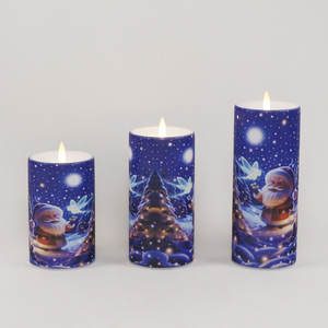 Fête de mariage de Noël à la maison décoration extérieure 3D vraie flamme mobile scintillante bougies à LED sans flamme bougie en verre soufflé à la main - Product Image 5