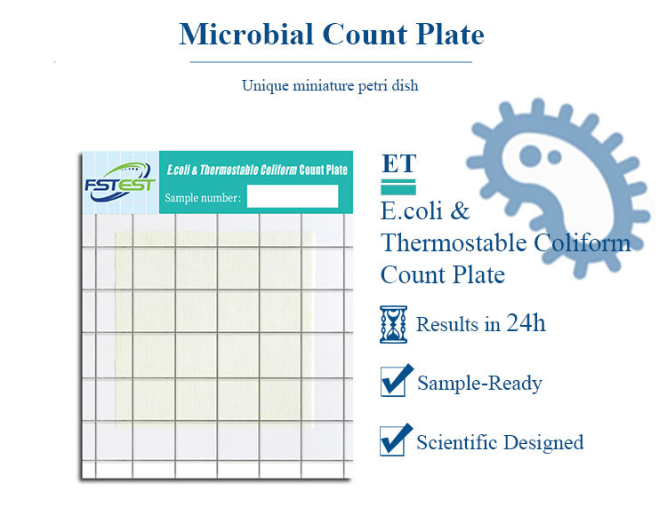 FSTest E.coli and Thermostable Coliform Count Plate Food Contamination Test Lab Supplies