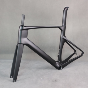 Khung xe đạp đua đường trường phanh vành Tantan c, dây dẫn trong, khung <span class=keywords><strong>carbon</strong></span>, phụ tùng xe đạp T800 700*28C BB86, màu đen mờ TT-X - Product Image 4