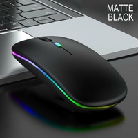 Souris filaire ultra-mince 2,4G+BT, rétroéclairée, rechargeable, optique LED 4D 1600 DPI réglable, double mode, ergonomique pour le gaming – Meilleure vente