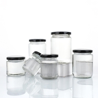 Botol Kaca Bulat 100Ml 240Ml 350Ml 500Ml 750Ml 980Ml Untuk Madu, Selai, Acar Dengan Tutup Logam