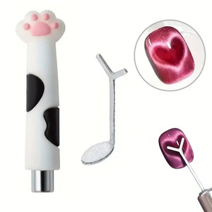 Gel UV magnétique 3D effet œil de chat pour nail art, compatible stylo magnétique, pour motifs œil de chat, effet pailleté, outil de manucure - Product Image 1