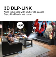 Projecteur Smart TV 4K compatible 1080P, Home Cinéma, Vidéo Projecteur 600 ANSI Lumens, Film, Téléphone, Jeux sans fil, Projecteur Wifi 5G