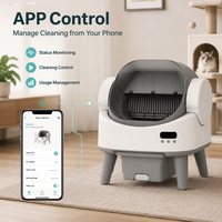 Bac à litière intelligent compatible avec toutes les litières pour chats MBC-ICB024, nettoyage facile, matériau PP, désodorisant, contrôlé par application