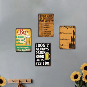 Décoration Vintage 20x30 cm Plaques en Étain Rustiques Enseignes Métalliques Vintage Personnalisées pour Boissons pour Bar Club Grotte à Hommes Décoration Intérieure - Product Image 3