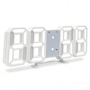 WSY175 3D <b>LED</b> <b>Clock</b> Digital Wall Desk Alarm 12H 24H Formats Adjustable Brightness Night Light Energy Saving 3D <b>Clock</b> - Product Image 1