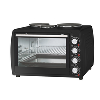Mini-four à convection en métal 48L avec 2 plaques chauffantes multifonctionnel pour la cuisson, prise US, compatible avec la langue néerlandaise, pour usage domestique