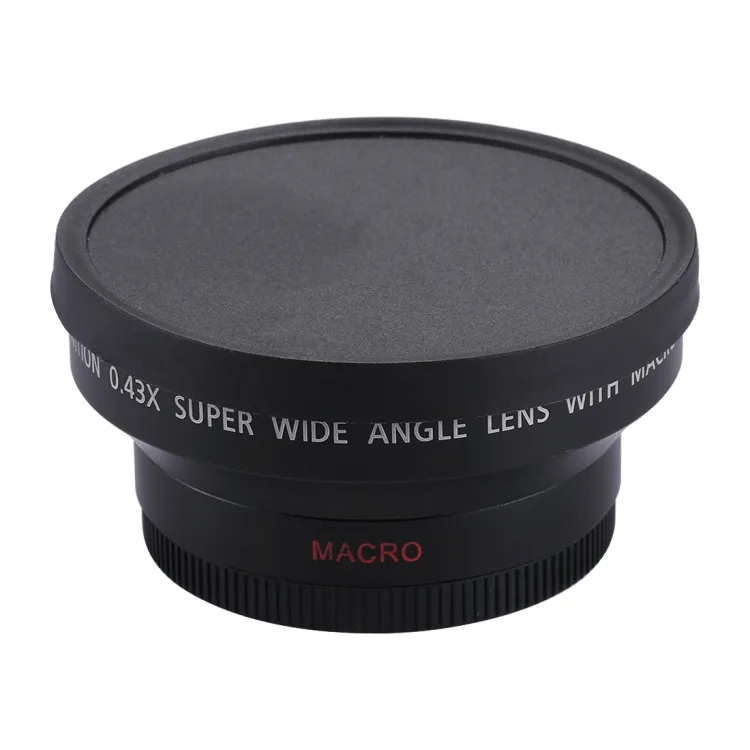 Offre Spéciale Original 62mm 0.45X objectif super grand angle avec objectif macro