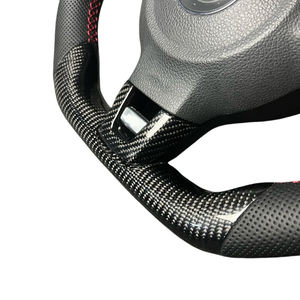 พวงมาลัยคาร์บอนไฟเบอร์แบบสปอร์ตสำหรับ Golf MK4 MK5 MK6 GTS R GLI <span class=keywords><strong>GTI</strong></span> GTD สามารถอัพเกรดเป็นรุ่นใหม่ MK7 ได้ - Product Image 4