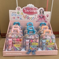 Nouvelle Valise de Jeu Douyin pour Filles, Boîte à Bijoux Princesse, Jouet de Simulation avec Pinces à Cheveux, Coffre au Trésor, Jouet en Plastique pour Enfants