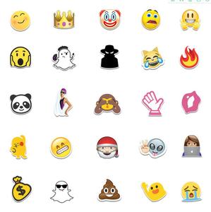 ZY0937C 52 Pezzi/Confezione Adesivi Decorativi in PVC con Faccine Sorridenti <span class=keywords><strong>per</strong></span> Ragazze Adolescenti, Laptop, Skateboard, Valigie, Chitarre, Biciclette, Decalcomanie Artistiche - Product Image 5