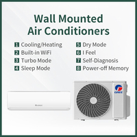 Climatisation sans conduit Gree Brand US 1,5 CV Inverter 12000 BTU Mini Split à montage mural pour le refroidissement et le chauffage domestique