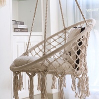 Intérieur Extérieur Maison Patio Porche Pont Cour À La Mode Coton Corde Macramé Hamac Balançoire Chaise