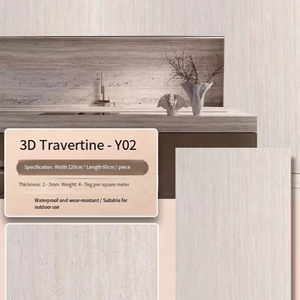 Lámina de Piedra de Travertino Ultrafina y Flexible, Resistente al Fuego, para Construcción de Paredes Exteriores, Lámina para Revestimiento de Paredes - Product Image 1