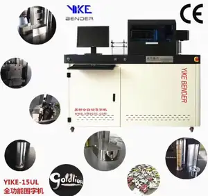 Máquina de dobramento de letras do canal cnc automático YIKE-15UL para fabricação de letras de perfil de alumínio 3d