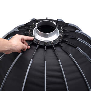 Bonnes affaires : Parabolic Speedlite à 16 pôles, monture Bowens, verrouillage facile, 90 cm, pour photographie professionnelle (noir argent) en nylon - Product Image 3