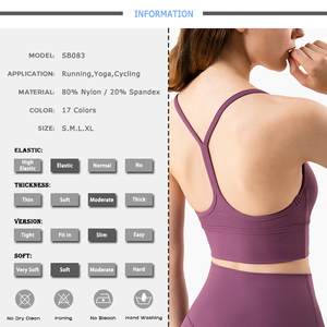<span class=keywords><strong>Reggiseno</strong></span> <span class=keywords><strong>Sportivo</strong></span> da Donna di Alta Qualità con Spalline Sottili e Design a Y, Sexy e Traspirante, per Fitness e Corsa, Disponibile in <span class=keywords><strong>Taglie</strong></span> Plus - Product Image 2