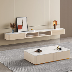 Armario de TV flotante, soporte de televisión de madera montado en la pared, <span class=keywords><strong>muebles</strong></span> de sala de estar <span class=keywords><strong>para</strong></span> Hotel y Casa, 2023 - Product Image 5