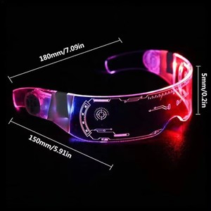 Lunettes lumineuses LED à sept couleurs améliorées Rts pour fêtes d'<span class=keywords><strong>anniversaire</strong></span>, bars, festivals <span class=keywords><strong>de</strong></span> <span class=keywords><strong>musique</strong></span>, Noël et lunettes <span class=keywords><strong>de</strong></span> science-fiction - Product Image 5