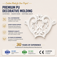 Fleurs décoratives en PU de style européen vintage, fleurs d'angle de plafond en polyuréthane, adaptées à la décoration de maisons de luxe