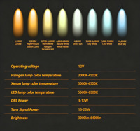 Kit de phares LED 12V 55W 6000K 8000LM à double lentille avec feux de jour et clignotants universels pour mise à niveau automobile