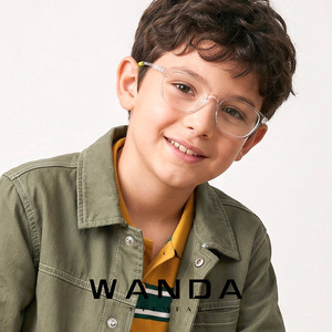 Wanda K8213 Monturas de gafas rectangulares con montura completa, ligeras, anti UV, para uso diario, estilo unisex para niños y estudiantes - Product Image 1