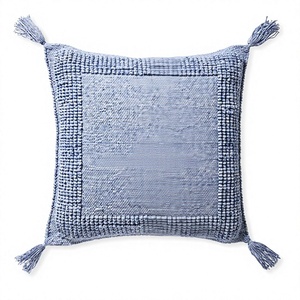 Handmade Designer Bohemian With Tassel Cotton Outdoor Cushion Cover Handwoven Decorative <b>Throw</b> Pillow Unique Boho Pillow Cover - Product Image 1
