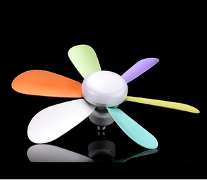 Hiện đại New E27 ổ cắm <span class=keywords><strong>LED</strong></span> ánh sáng với 6 ABS Blades có thể gập lại đèn quạt điều khiển từ xa AC động cơ cho nhà văn phòng - Product Image 1