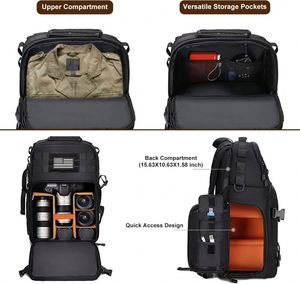 Free sample <b>Camera</b> <b>Backpack</b>,DSLR/SLR/Mirrorless Photography <b>Backpack</b> Buffer Padded Shockproof <b>Camera</b> Bag - Product Image 3
