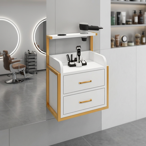 2026 Modern Golden Metal Cabinet for Beauty and Hairdressing for Barber Salons and Hotels - Product Image 1