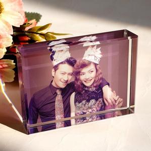 Quà Lưu Niệm Pha Lê Cube Shape Tùy Chỉnh Thăng Hoa Trống Hình Ảnh Đám Cưới Ủng Hộ Tinh Thể Cube Khung Ảnh - Product Image 2