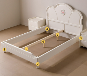 Modèle Chicheng 8918 #   Lit convertible moderne en bois massif pleine grandeur avec rangement, écologique, durable et confortable pour enfants - Product Image 3