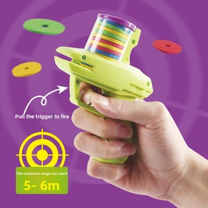 Pistola <span class=keywords><strong>a</strong></span> forma di disco volante, famosa su Internet, con proiettili morbidi in plastica, per bambini, gioco di battaglia genitore-figlio, unisex - Product Image 2