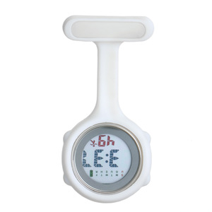 Wowei Cartoon Shiny Plastic PVC Nurse Doctor Watch Badge Reel Retractable Hospital Medical FOB Pocket Watch Clip Wall Clock - Product Image 3
