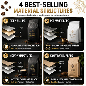 Bolsa <span class=keywords><strong>de</strong></span> Café Molido <span class=keywords><strong>de</strong></span> Grado Alimenticio Personalizada <span class=keywords><strong>de</strong></span> Alta Calidad, 2 LB, Válvula Unidireccional, Cierre Hermético, Fondo Plano - Product Image 2