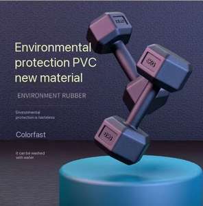 Manubrio Esagonale Regolabile <span class=keywords><strong>DEREN</strong></span> di Alta Qualità da 20 kg in Acciaio Rivestito in Gomma per Attrezzature Fitness - Product Image 4