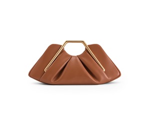 <strong>Soft</strong> Vegan <strong>Leather</strong> Elegant Clutch <strong>Purse</strong> Women Pleated Party Wedding Evening Bag Cross Body Chain Strap with a Clasp - Product Image 2