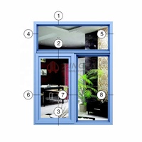 Profilé de fenêtre en alliage d'aluminium, cadre de fenêtre en aluminium au design moderne, meilleur prix Xingfa