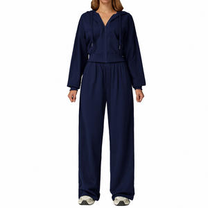 ชุดฮู้ดดี้ผู้หญิง Disko Sport สีพื้น ทรงหลวม สวมใส่สบาย เหมาะสำหรับโยคะและฟิตเนส มีกระเป๋าข้างและเอวยางยืด - Product Image 4