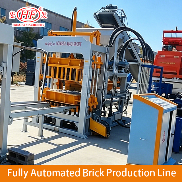 QT6-15F Easy Operation Hollow Block Machine for 5000 square Meter Medium Scale Brick Plants Automatic Brick Production Line