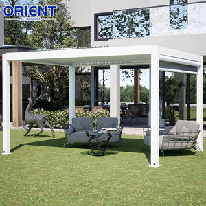 Pérgola de Aluminio con <span class=keywords><strong>Techo</strong></span> Abatible Impermeable, Persianas de Sombra para Jardín, Modelo 1 3*4 - Product Image 2